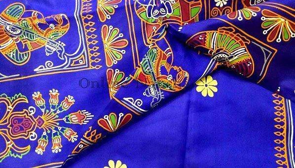 Pattachitra Painting on Silk Saree
