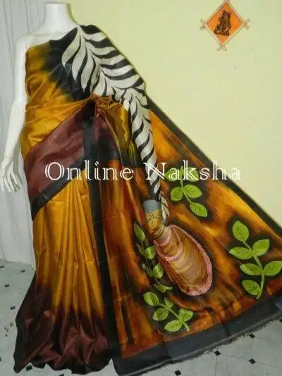Trendy Acid Paint Silk Saree
