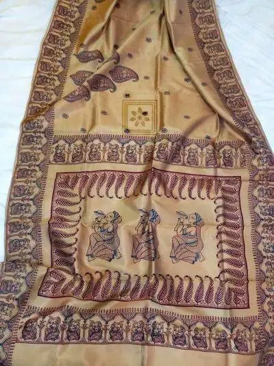 Bishnupuri Silk Block Printed
