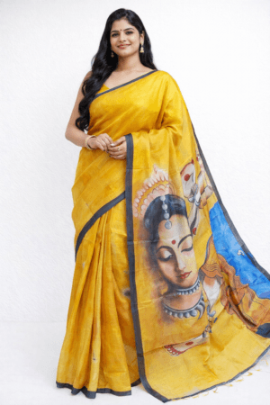 Hand Painted Silk Saree