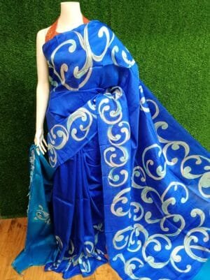 Acid Painted Silk Saree
