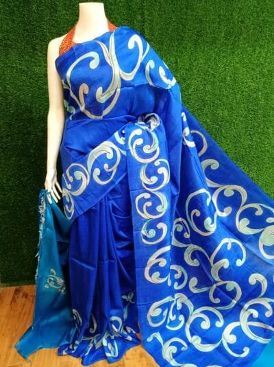 Acid Painted Silk Saree