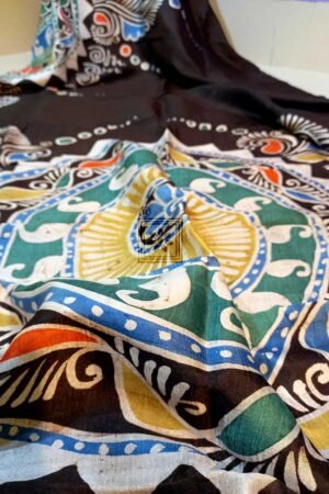 Buy Hand Batik Silk Saree