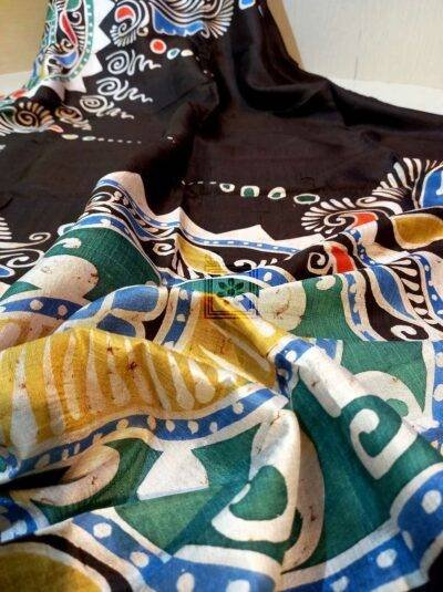 Buy Hand Batik Silk Saree