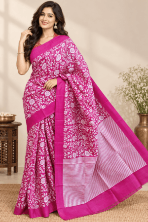 Bishnupuri Silk Printed Saree buy Online at Best price