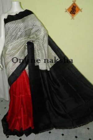 Block Printed Silk Saree
