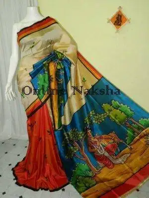 Handpainted Ethnic Silk