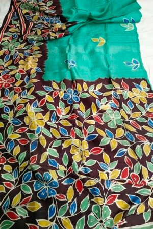 Batik Handpainted Silk Saree