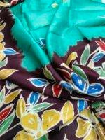 Batik Handpainted Silk Saree
