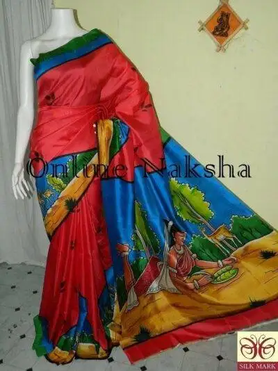 Hand Painting Silk Saree