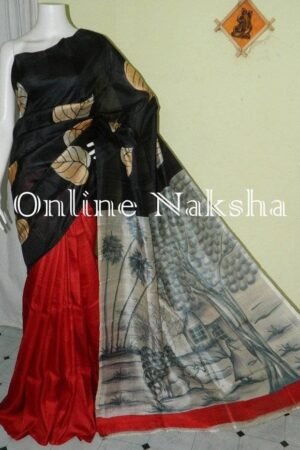 Acid Paint Silk Sari