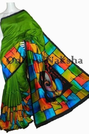 Handpainted Pure Silk Sari