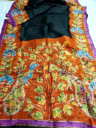 Batik Pure Silk Saree