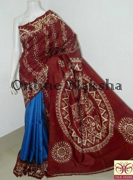 Handloom Batik Saree Online | OnlineNaksha