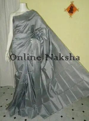 Plain Pure Silk Saree Online