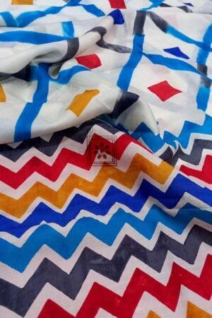 Block Printed Silk Sari Online