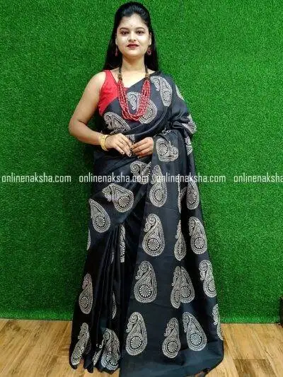 Printed Pure Silk Sari