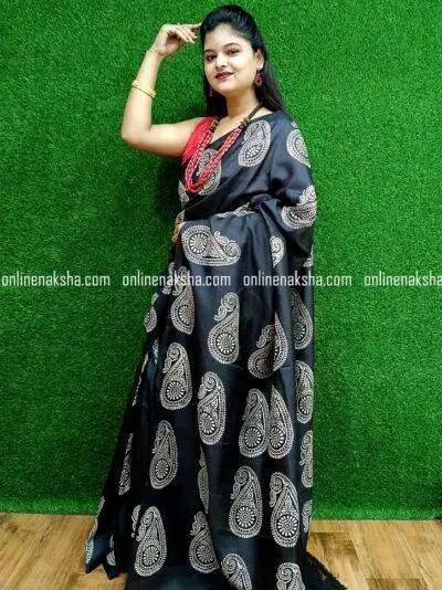 Printed Pure Silk Sari