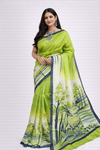 Pure Silk Saree Elegant saree with Nature Motif