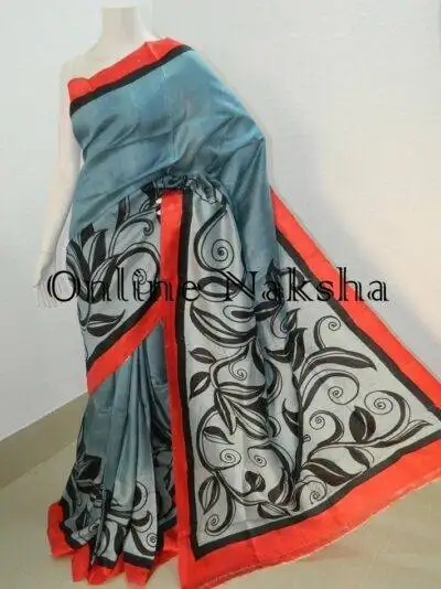 Acid Paint Silk Saree