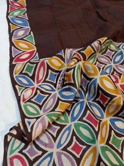 Batik Print Sarees Pure Silk