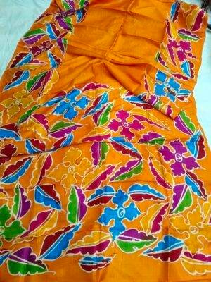Batik Print Silk Sari