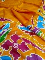 Batik Print Silk Sari