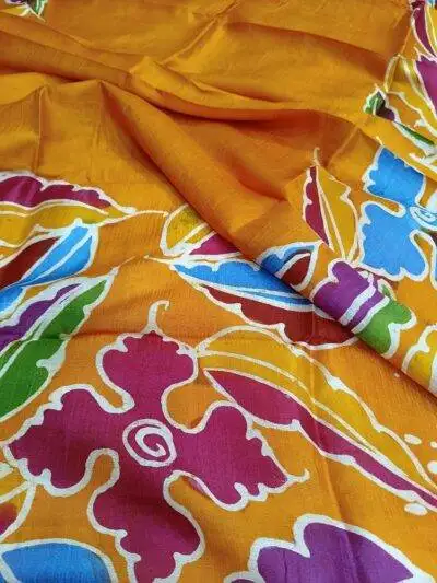 Batik Print Silk Sari