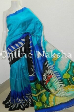 Painting Pure Silk Saree