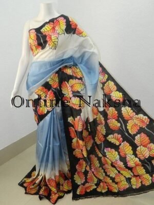 Acid Painted Silk Saree