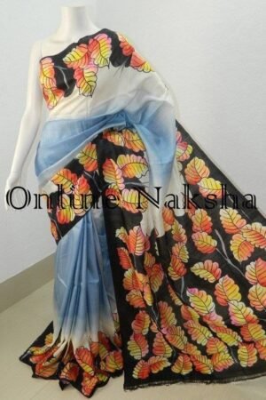 Acid Painted Silk Saree