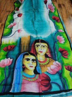 Hand Paint Silk Saree Online