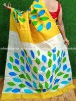 Acid Painted Pure Silk Sari