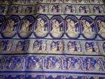 Navy Blue Bishnupuri Baluchari Silk Sari