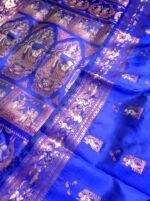 Blue Swarnachari Silk Saree
