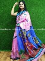Stylish Handpainted Silk Sarees