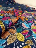 Hand Embroidery Katha Stitch Sarees