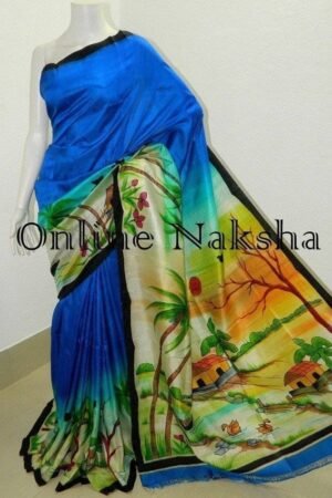 Pure Silk Handpainted Saree Online