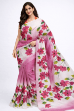 Floral Handpainted Pure Silk Saree Online