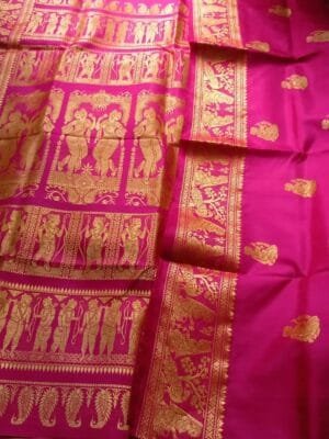 Bishnupuri Pure Silk Handloom Baluchari Saree