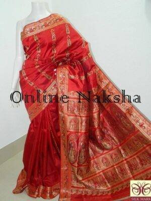 Red Bridal Pure Silk Baluchari Sari Online