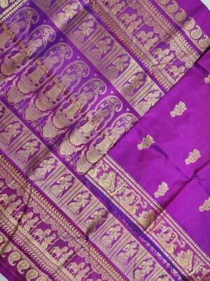 Bishnupuri Pure Silk Handloom Baluchari Saree