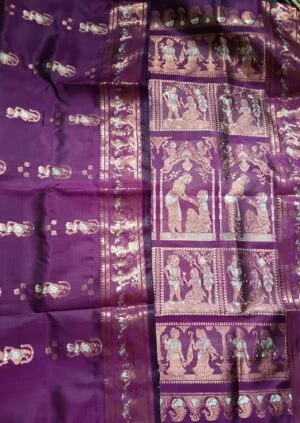 Magenta Bridal Swarnachari Saree Online