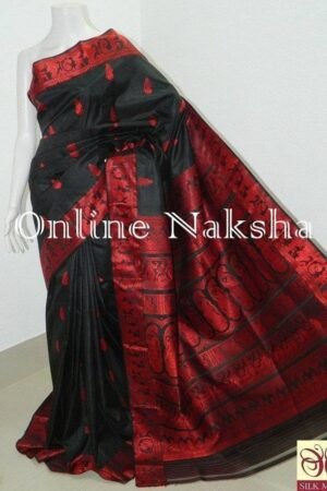 Black Bishnupuri Baluchari Silk Sarees Online