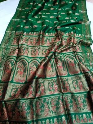 Green Sournchari Wedding Saree Online