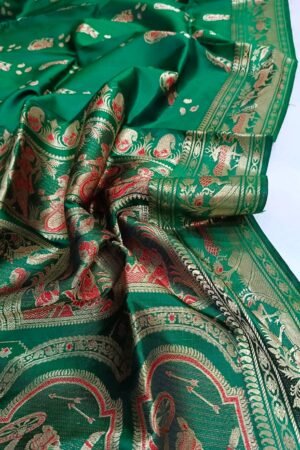 Green Sournchari Wedding Saree Online