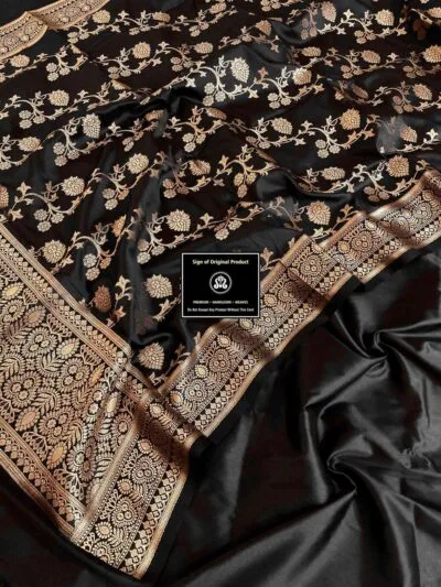 Black Silk Kurti Dupatta