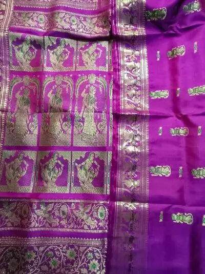 Bishnupuri Sournchari Pure Silk Saree