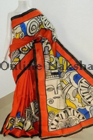 Bishnupuri Pure Silk Hand Paint Saree Online