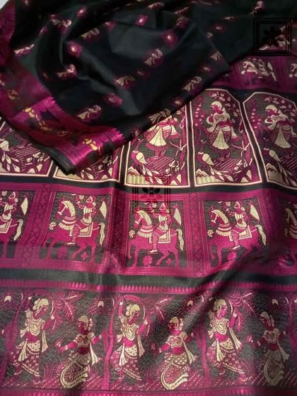 Bishnupuri Baluchari Sarees Online | OnlineNaksha